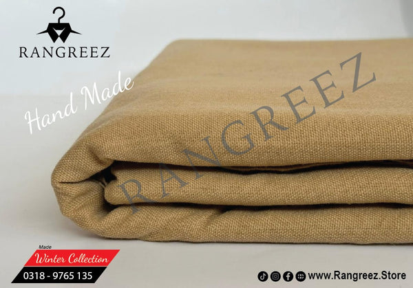 Handmade Golden Olive Woolen Fabric